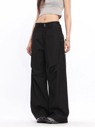 Retro Baggy twill trousers