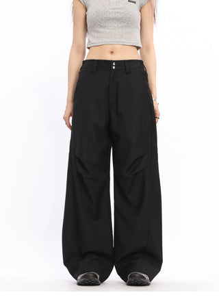 Retro Baggy twill trousers