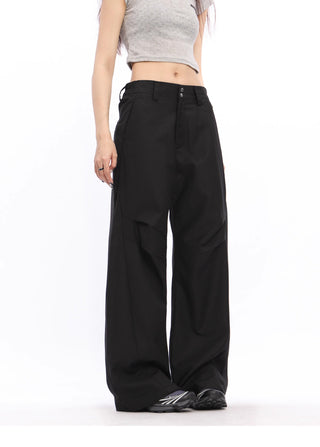 Retro Baggy twill trousers