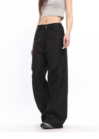 Retro Baggy twill trousers