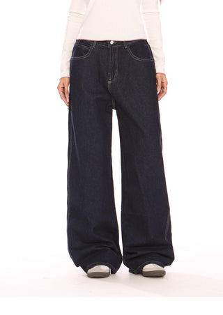 Oversized wide-leg baggy jeans