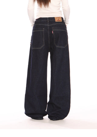 Oversized wide-leg baggy jeans