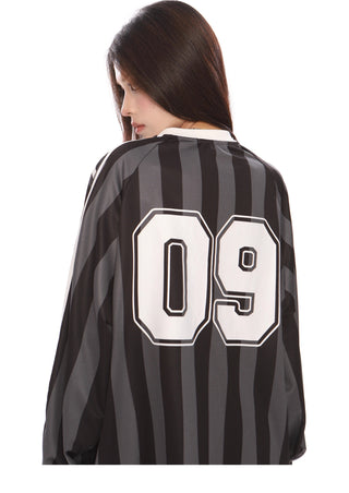 Blokecore Striped V-neck jersey