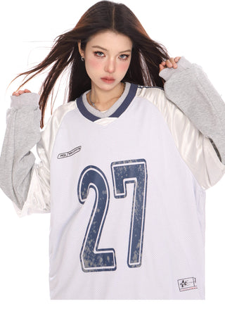 Fake two-piece sporty jersey