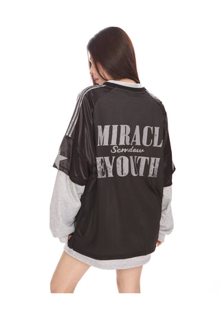 Fake two-piece sporty jersey