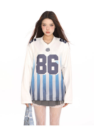 Blokecore Loose Gradient Stripe jersey