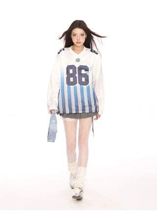 Blokecore Loose Gradient Stripe jersey