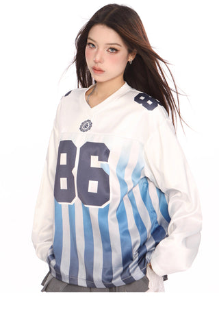 Blokecore Loose Gradient Stripe jersey