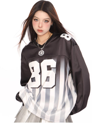 Blokecore Loose Gradient Stripe jersey