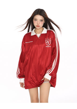 Blokecore Loose polo collar jersey