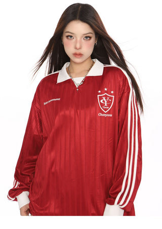 Blokecore Loose polo collar jersey