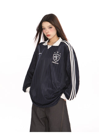Blokecore Loose polo collar jersey