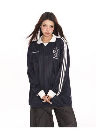 Blokecore Loose polo collar jersey