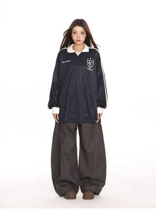 Blokecore Loose polo collar jersey