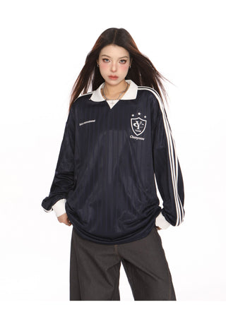 Blokecore Loose polo collar jersey