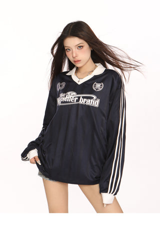 Blockecore retro polo jersey