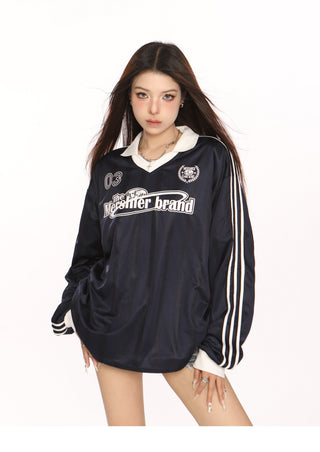 Blockecore retro polo jersey