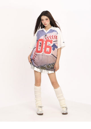 Blokecore Loose V-neck jersey