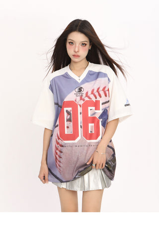 Blokecore Loose V-neck jersey