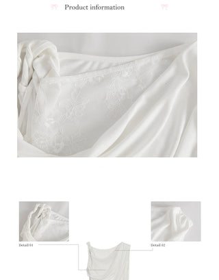[WEEKH] Asymmetric lace vest