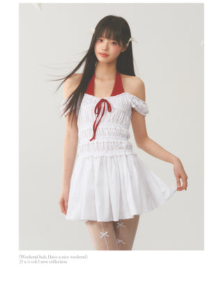 [WEEKH] Patchwork stripe dress