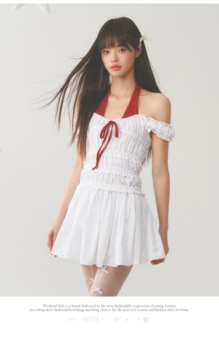 [WEEKH] Patchwork stripe dress