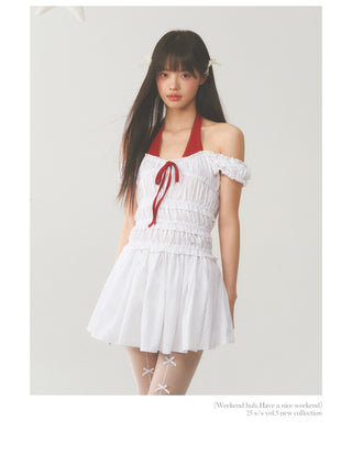 [WEEKH] Patchwork stripe dress