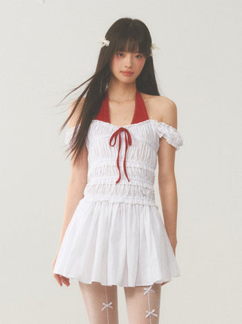 [WEEKH] Patchwork stripe dress