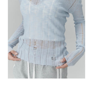 [WEEKH] V-neck knit top