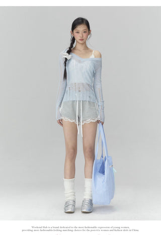 [WEEKH] V-neck knit top