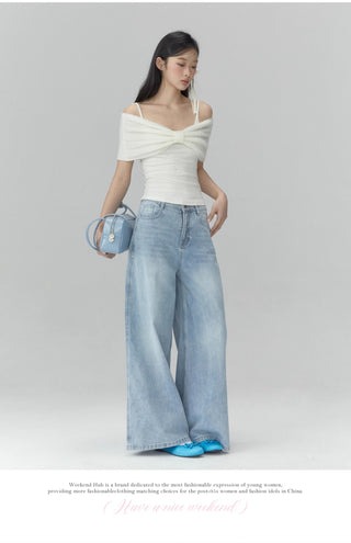 [WEEKH] Off-shoulder bow top