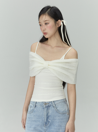 [WEEKH] Off-shoulder bow top