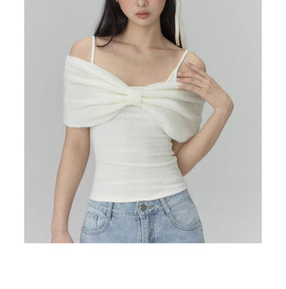[WEEKH] Off-shoulder bow top