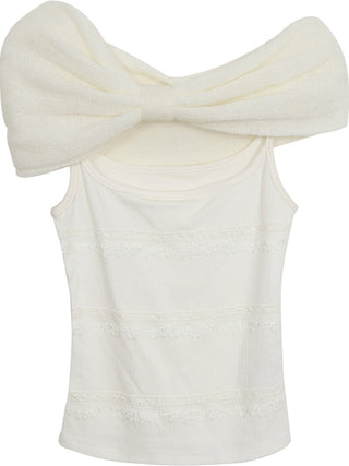 [WEEKH] Off-shoulder bow top