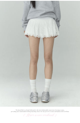 [WEEKH] Lace A-line skirt