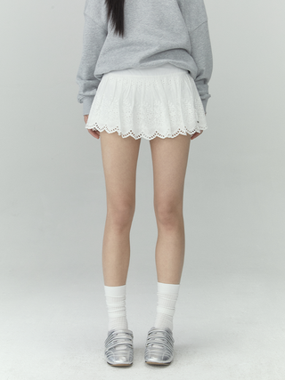 [WEEKH] Lace A-line skirt