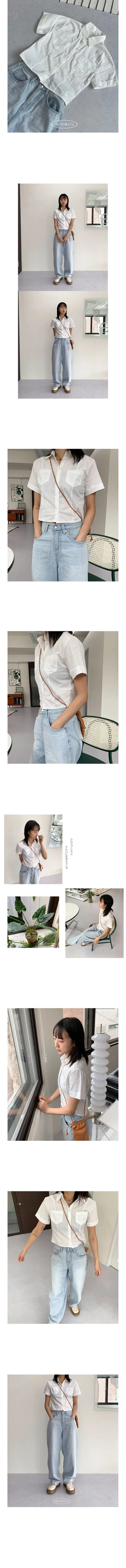 line crop shirt