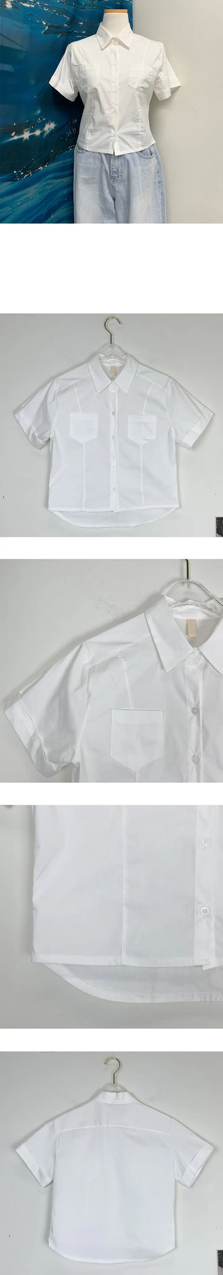 line crop shirt
