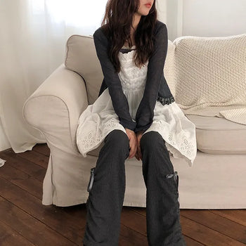ribbon sweat pants