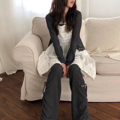 ribbon sweat pants