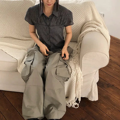 shin pintuck pants