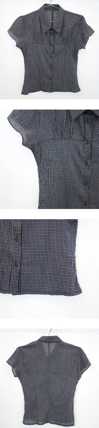 classy check blouse
