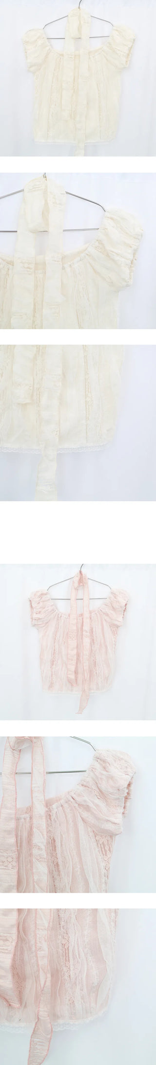 lace dasiy muffler blouse