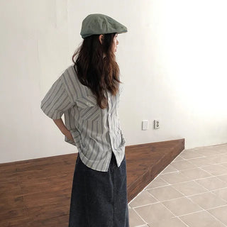 stripe blend shirt