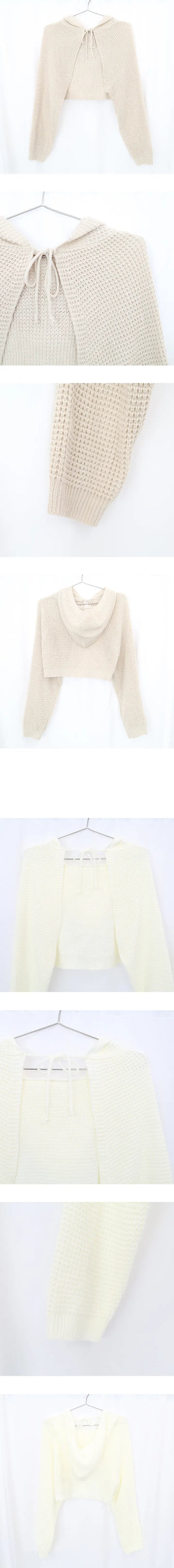 hood bolero knit