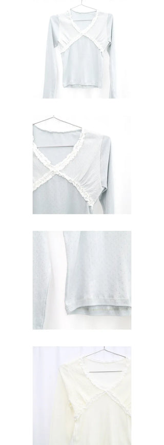 lace cross tee