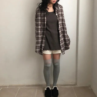 koyo check hood shirt