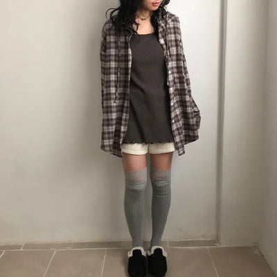 koyo check hood shirt