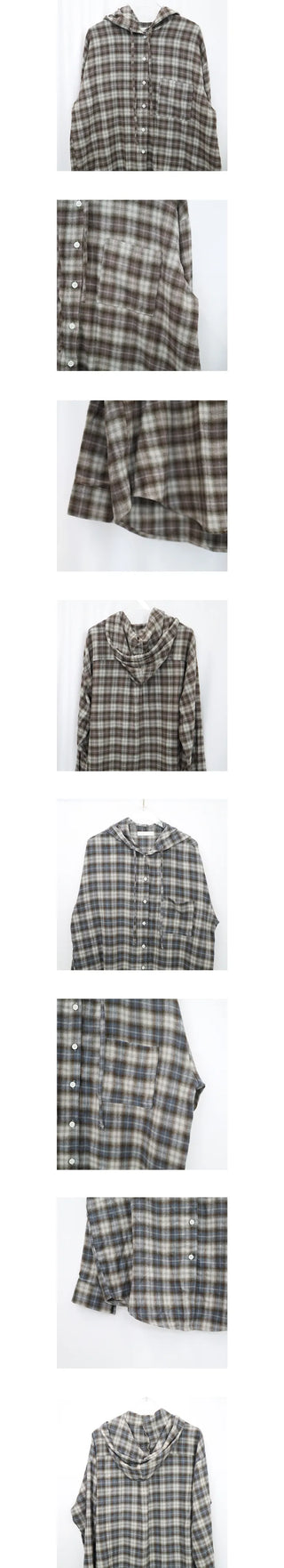 koyo check hood shirt