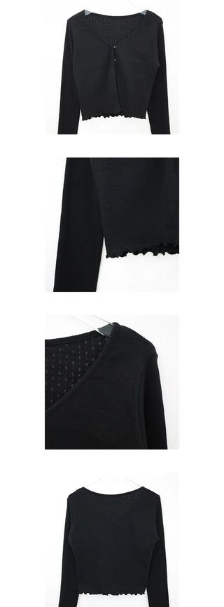punching wave cardigan